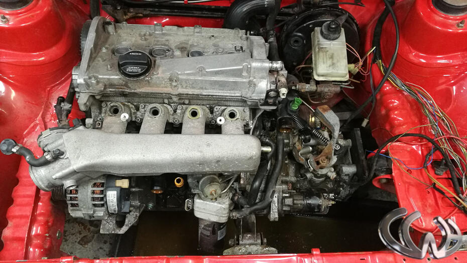 Radiator removed